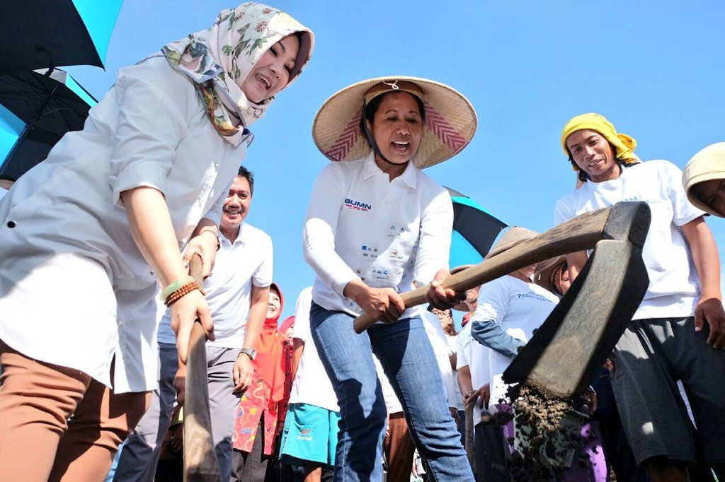 Dorong Kesejahteraan Masyarakat, Menteri BUMN Kunjungi Padat Karya Tunai di Klaten