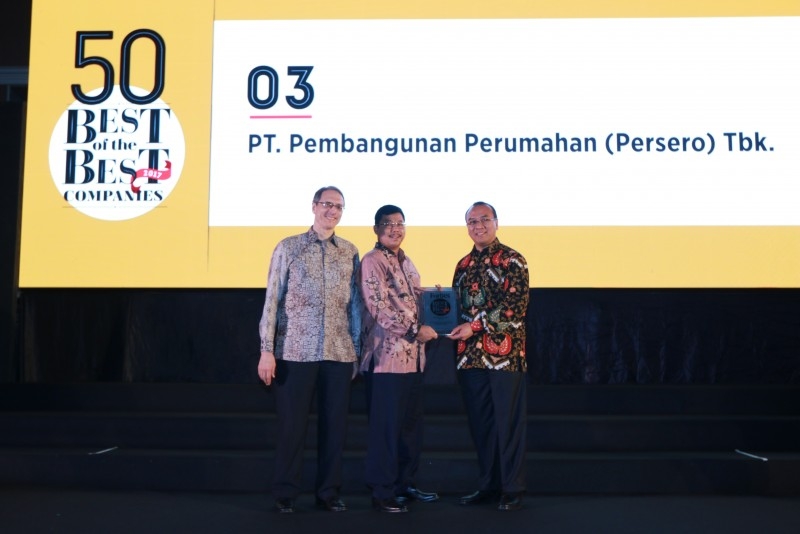 PT PP (Persero) Raih Best of The Best Companies Award 2017 dari Majalah Forbes Indonesia