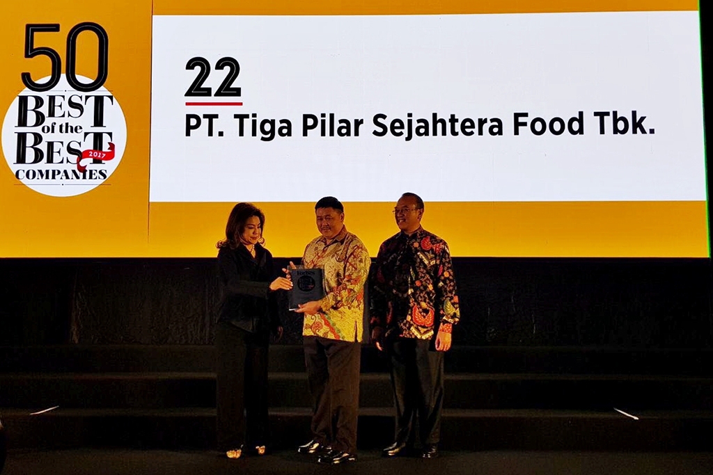 PT Tiga Pilar Sejahtera Food Tbk (TPSF) Kembali Raih Best of The Best Companies