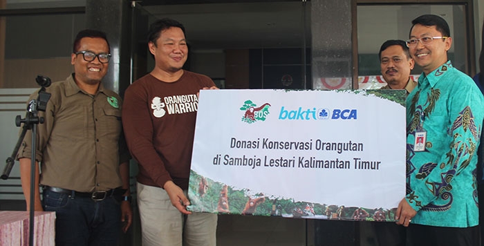 Dukung Pelepasliaran Enam Orangutan di Hutan Kehje Sewen, BCA Berikan Donasi Rp250 juta kepada Yayasan BOS
