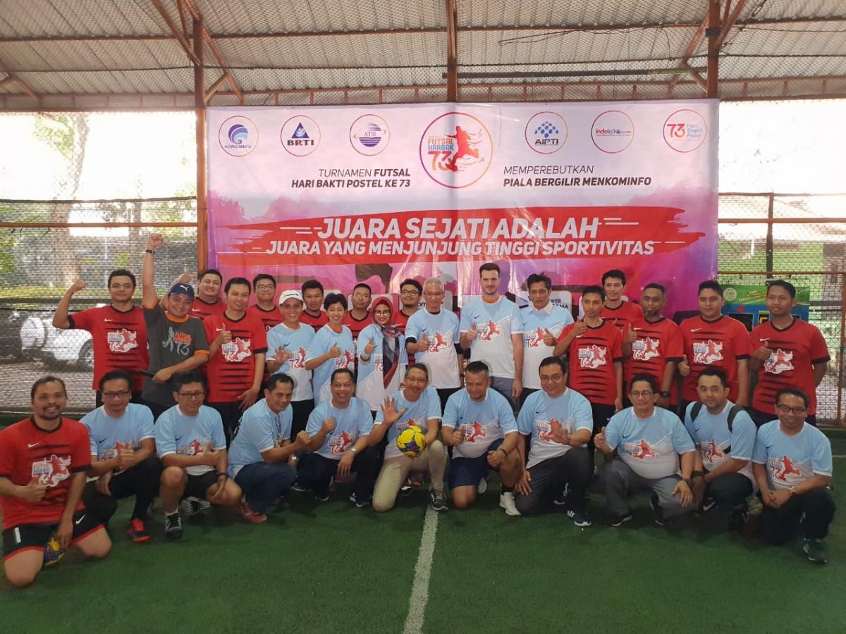 Turnamen Futsal Piala Bergilir Menkominfo Meriahkan Peringatan Hari Bhakti Postel ke-73