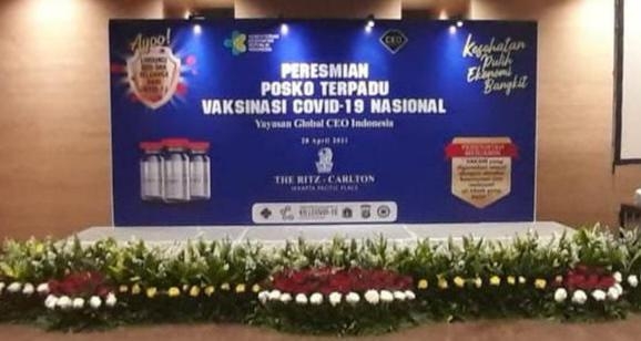 Sukses Gelar Vaksinasi Massal di 50 Titik, CEO Indonesia Resmikan Posko Terpadu