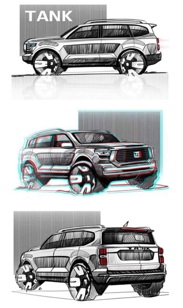 Desain SUV TANK Versi Terbaru Hadirkan Tenaga Mesin 3.0T+ 9AT!