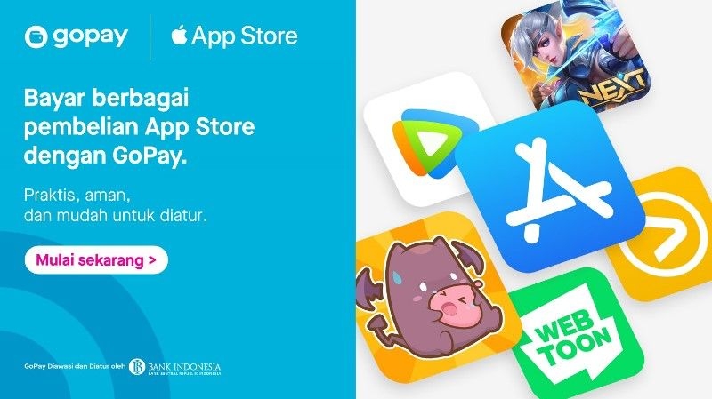 GoPay Kini Bisa Jadi Solusi  Pembayaran untuk App Store & Layanan Apple