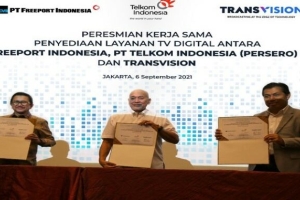 Punya Sinergi yang Sama, Telkom & Transvision Hadirkan Layanan TV Digital untuk Freeport Indonesia