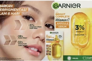 Garnier Hadirkan Inovasi Baru Bright Complete Ampoule Serum dengan 3% Vitamin C & Niaciamide