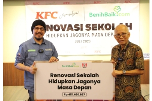 KFC Gandeng Yayasan Benih Baik Berikan Donasi untuk  Renovasi SD Banjarwangi, Tasikmalaya