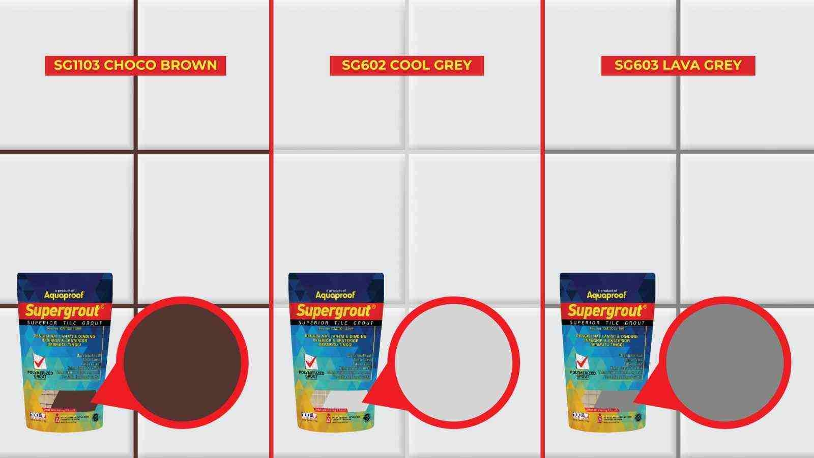 Supergrout Launching Warna Choco Brown, Cool Grey, Lava Grey
