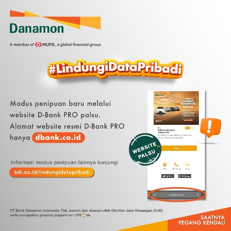 Waspada Modus Penipuan Website D-Bank PRO Palsu yang Mengatasnamakan Danamon