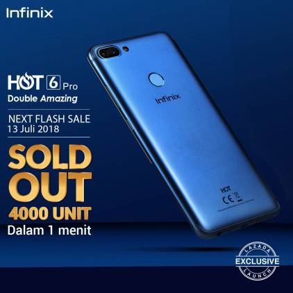 Habis Terjual Dalam Waktu 1 Menit, Infinix Hot6 Pro Akan Mengadakan Flash Sale Kedua
