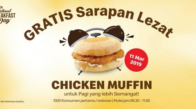 Promo McDonalds:  1.000 Chicken Muffin Siap Dibagikan Gratis