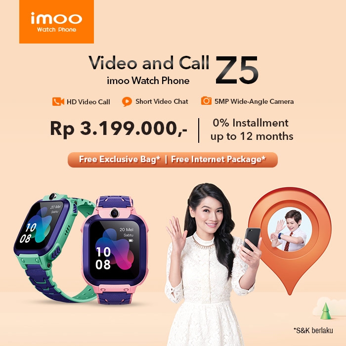 Imoo Watch Phone Seri Z5, Jam dengan Fitur HD Video Call