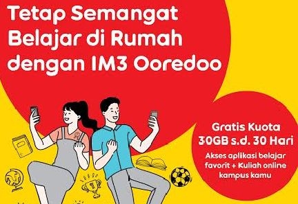 Dukung Siswa Belajar dari Rumah, Indosat Ooredoo Gratiskan Kuota 30GB