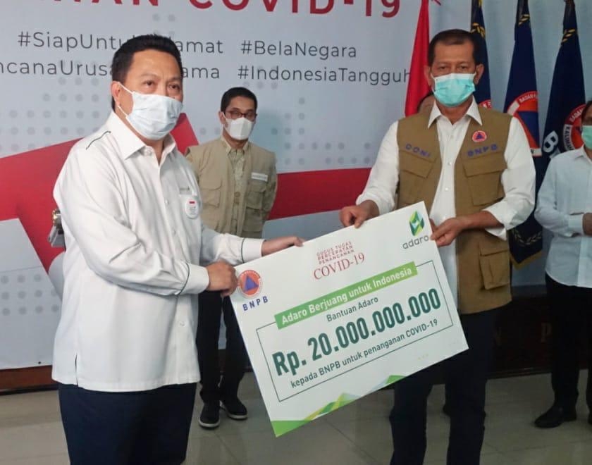 Sumbangkan Rp20 Miliar Kepada BNPB, Adaro Fight For Indonesia Siap Perangi COVID-19