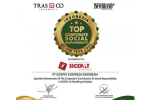 Peduli Dampak COVID-19, SiCepat Diganjar Indonesia Top Corporate Social Responsibility of the year 2020