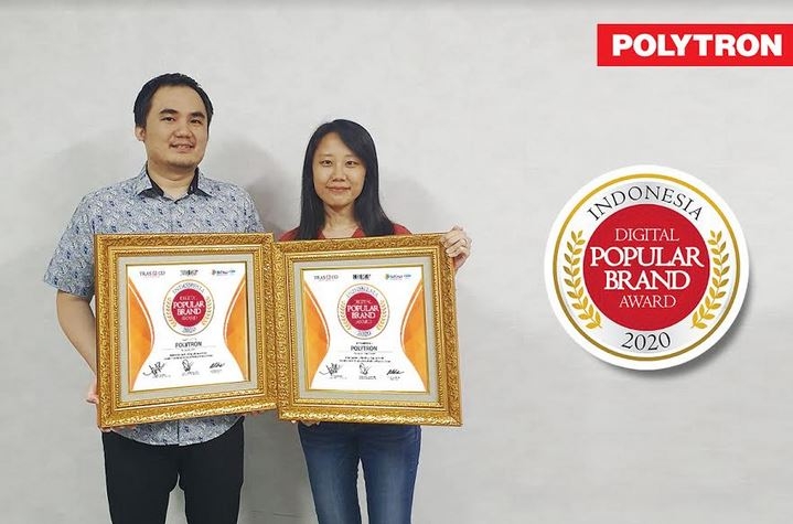 Polytron Sukses Borong Dua Penghargaan Indonesia Digital Popular Brand Award 2020
