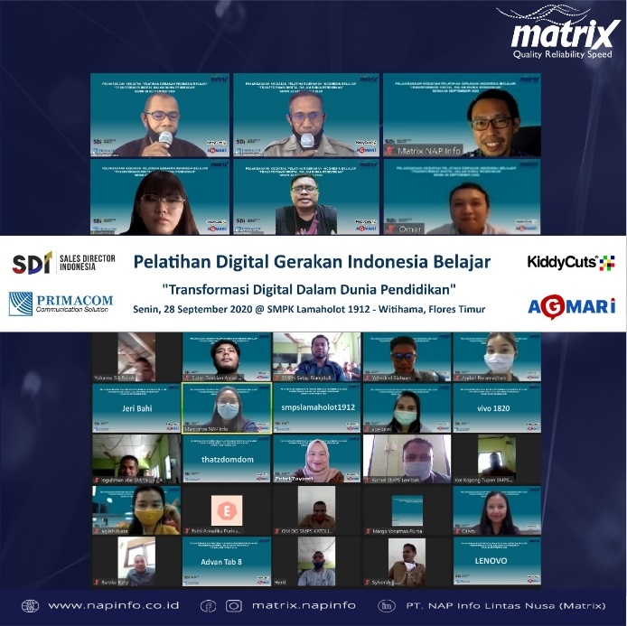 Dukung Pembelajaran Jarak Jauh Di Flores Timur, Matrix Nap Info Adakan Pelatihan Digital Gerakan Indonesia Belajar