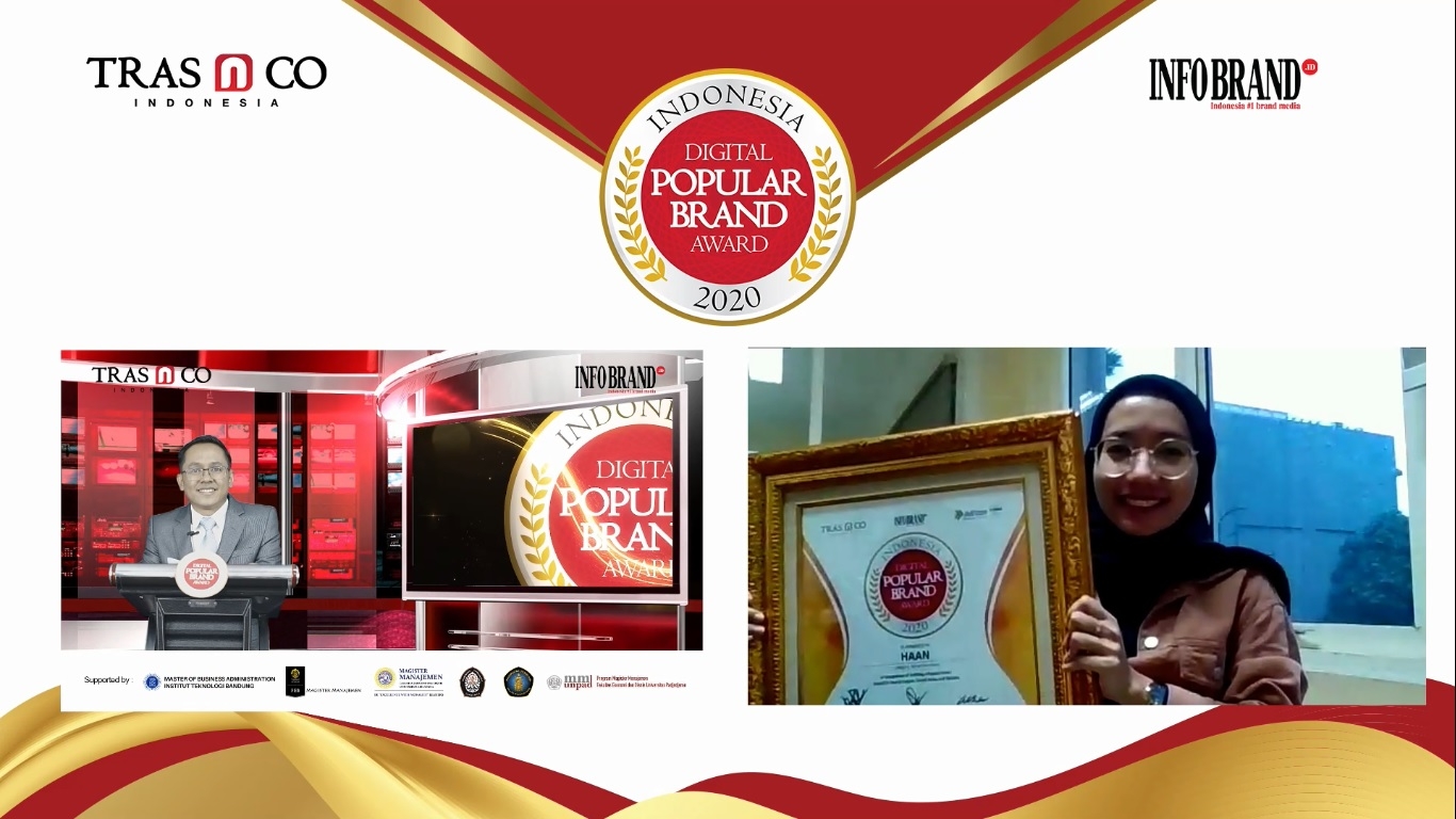Dikenal Hingga Manca Negara, Haan Raih Indonesia Digital Popular Brand Award