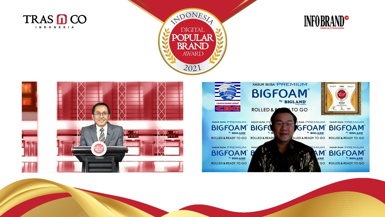 Bigfoam Sabet Lagi Penghargaan Indonesia Digital Popular Brand Award 2021