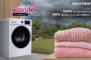Polytron Hadirkan Wonderwash 2-in-1 Washer Dryer, Bisa Mencuci dengan Air Hangat