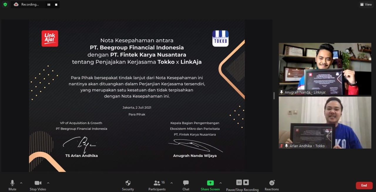 Kerja Sama Tokko dan LinkAja Dorong Inklusi Digital Untuk UMKM Indonesia