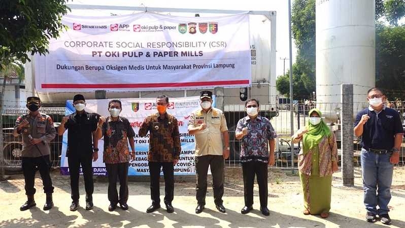 Lampung Dapat Bantuan Oksigen Cair dari Sinar Mas