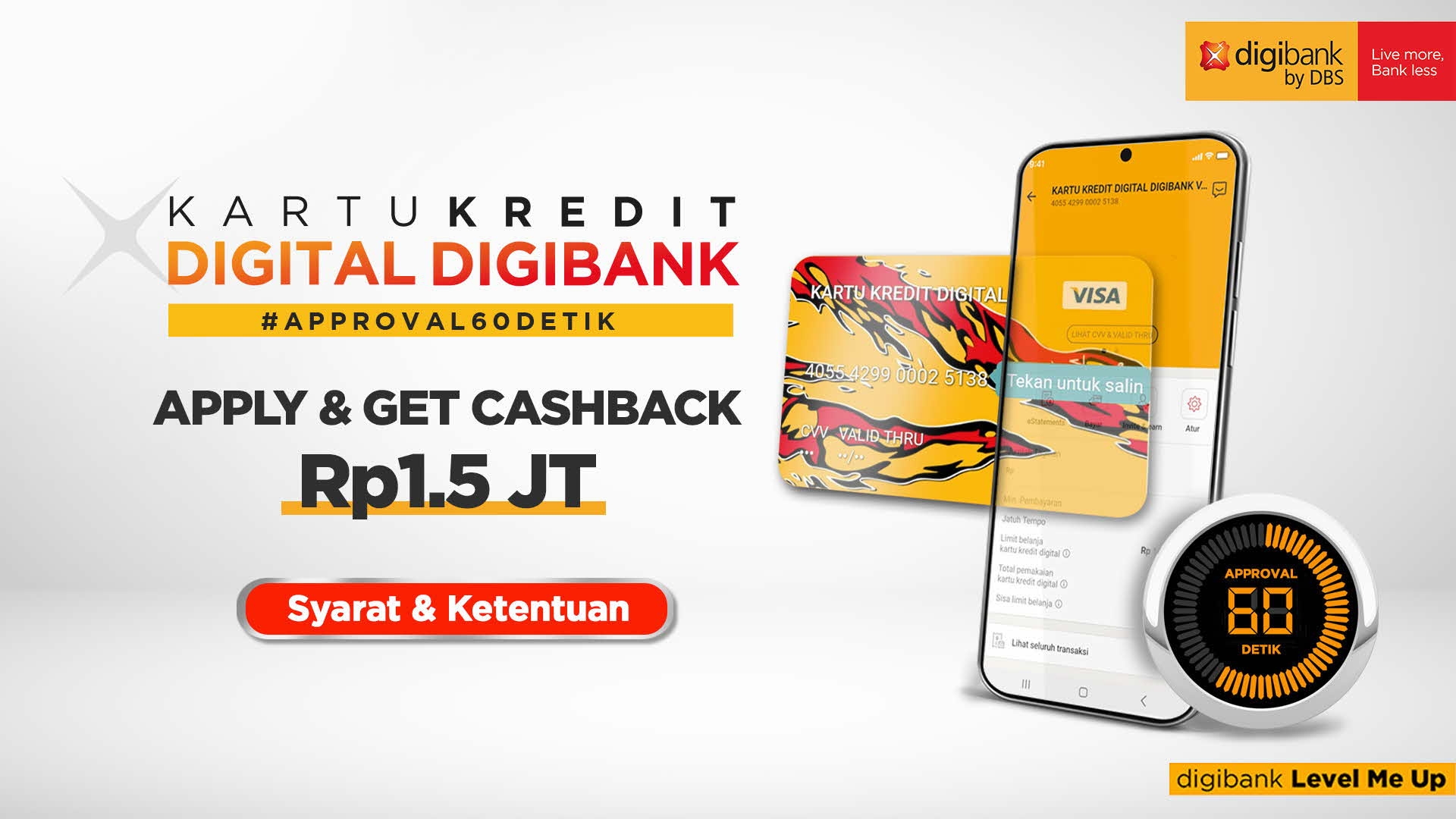 Pertama di Indonesia, Digibank Luncurkan Kartu Kredit Digital dengan Approval 60 Detik