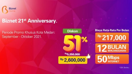 Biznet Giveaway Medan 2021: Hadiah dan Promo Khusus Warga Medan!