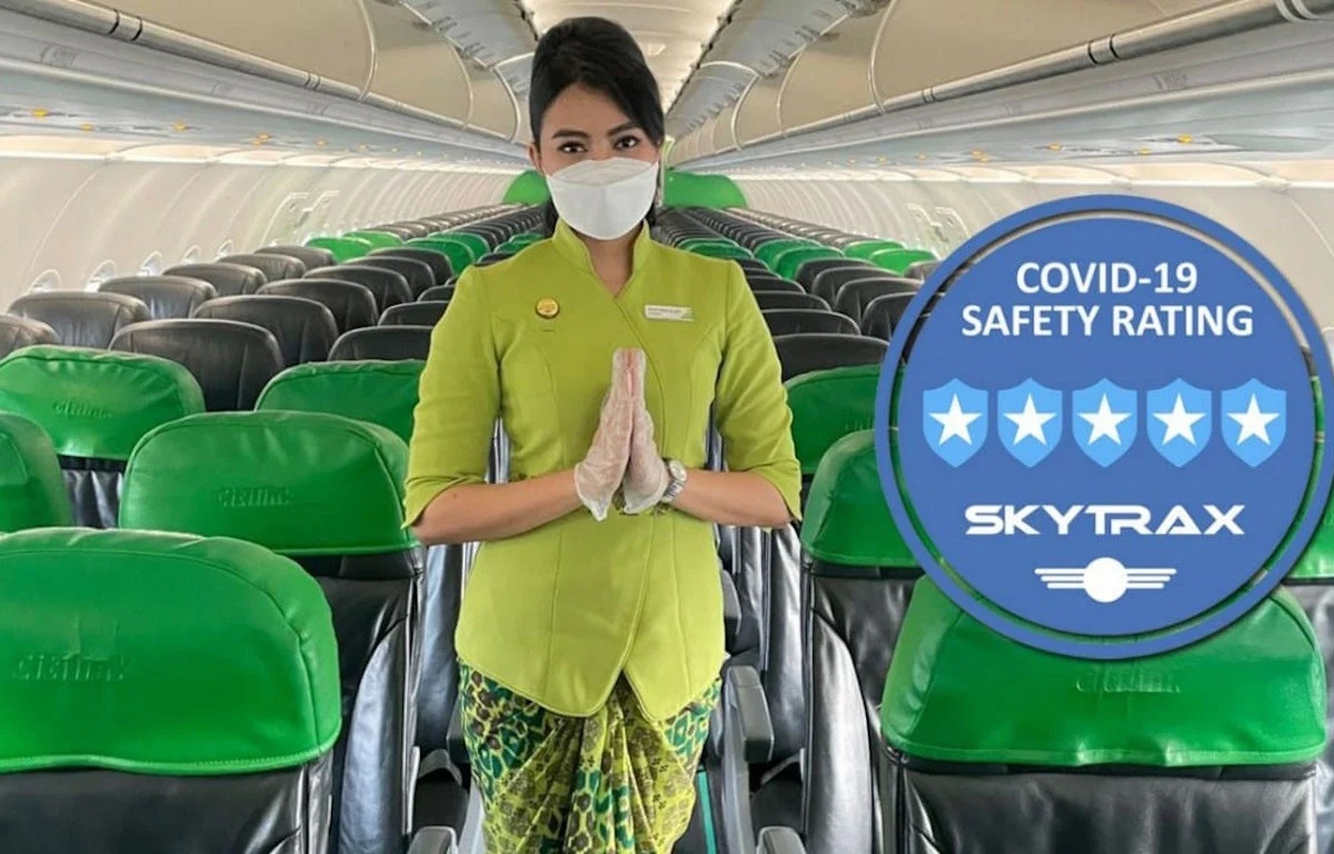 Citilink Raih Predikat 5-star Covid-19 Airline Safety Rating dari Skytrax