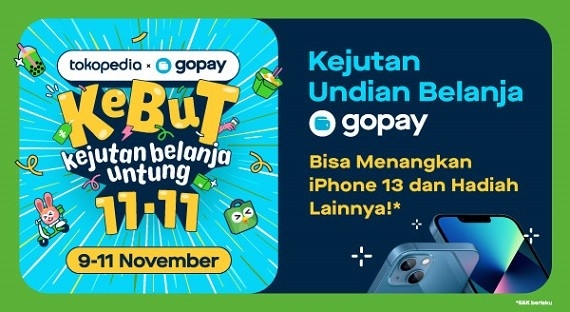 Belanja Pakai GoPay di Tokopedia Lebih Untung di Kebut 11.11
