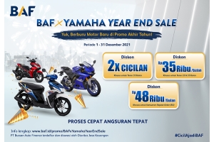 BAF Tawarkan Beragam Diskon Cicilan Motor Baru Yamaha di Akhir Tahun