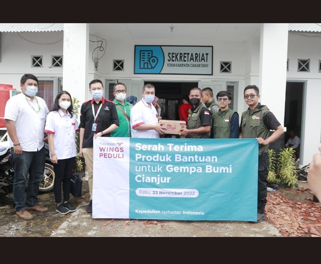 Yayasan Wings Peduli Berikan Bantuan untuk Korban Gempa Cianjur