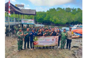 QNET – Kodim 1611 Badung Lanjutkan Pelestarian Hutan Mangrove di Bali