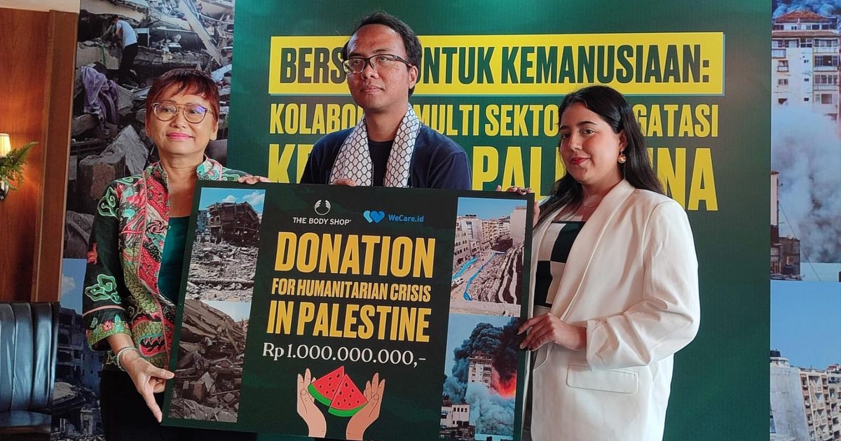 The Body Shop Donasikan Rp1 Miliar untuk Kemanusiaan Palestina